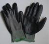 Customized Foam Finished Black Latex Coated Gloves For Light Engineering Work