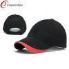 Bushed Cotton Flexfit Baseball Hats Wave Trim with Velcro Strap Closure