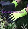 Fluorescein Polyester Liner Nitrile Work Gloves , 13 Gauge Black Nitrile Sandy Glove
