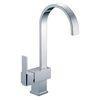 Single Lever Square Deck Mounted Kitchen Mixer Tap With Swivel Spout