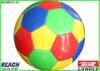 Rubber / Plastic Multi Color Soccer Ball Size 4 Football , Green / Blue / Red / Yellow
