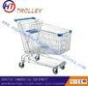 Galvanized Coating Supermarket Basket Shopping Cart Unfoldable 210L
