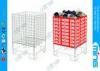 Square Retail Shop Dump Bins Zinc Plated Advertising Display Basket