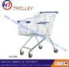 Large Galvanized Handling Supermarket Grocery Shopping Cart Chrome Plated