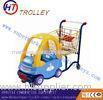 Lovely Plastic Supermarket Shopping Cart Trolleys Unfolded For Kids