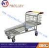 Steel Metal Supermarket Shopping Cart For Warehouse Folded 1490 x 735 x 1010 mm