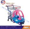 Powder Coated Shopping Trolleys For Supermarket , Children Shopping Cart