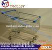 Steel Wire Four Wheels Shopping Trolley , Supermarket Shopping Cart