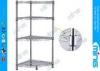 Carbon Steel Mobile Wire Shelving with with Four Shelves for Garages