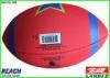 Professional Rubber Red American Football Balls / Inflatable Rugby Ball Size 3