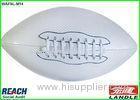 Machine Sewn Leather American Football Balls Weighted Rugby Ball in White