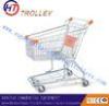 80 Litres Zinc Coated Steel Wire Shopping Trolley , Supermarket Shopping Cart