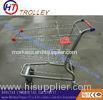 Large Metal Wire Shopping Trolley / Cart Zinc Coated For Supermarket