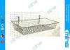 Slatwall Metal Wire Display Baskets / Chrome Modern Retail Display Racks