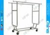 Double Bar Metal Clothes Rack in Chrome Plating with Adjustable Height