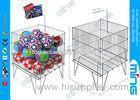 Foldable Promotion Wire Dump Bins , Floor Standing Wire Mesh Bins