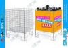 Modern Zinc Plated Wire Dump Bins / Promotion Retail Display Cages