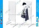 Sliver Flooring Wire Gridwall Display Racks with T Legs for Supermarket