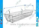 Slatwall Metal Mesh Wire Display Baskets / Chrome Wire Storage Baskets