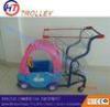Foldable Plastic Supermarket Baby / Kids Shopping Cart With TPR Wheel
