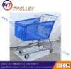 Durable Heavy Duty Plastic Supermarket Shopping Trolleys Carts With Four Wheels