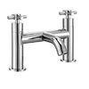 Bath Filler Mixer Tap Faucet / Cross Double Handle Deck Mount Tub Faucet