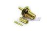 Gold SMA Male Female Coaxial Connectors Bulkhead Crimp Style with Reverse Polarity Plug