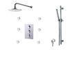 Shower 3 Way Thermostatic Mixing Valve With 16 Inch Chrome Finish Shower Head
