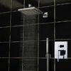 Shower Bath Mixer Set Square Ceiling Mounted Rain Shower Heads 140 x 190mm