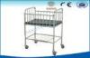 Full Stainless Steel Pediatric Bed With Folding Steel Side Rails