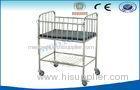 Full Stainless Steel Pediatric Bed With Folding Steel Side Rails
