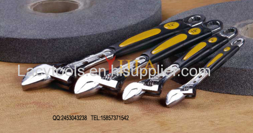 2 holes adjustable wrench with different color type handle