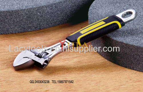 2 holes adjustable wrench with different color type handle