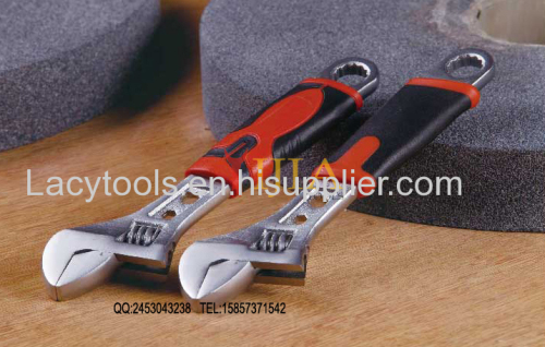 2 holes adjustable wrench with different color type handle