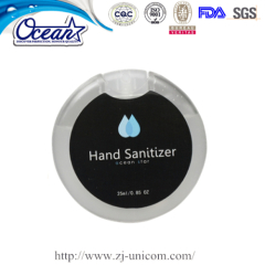 25ml round Card Hand Sanitizer Spray unique promo items