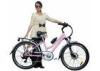 Girls Pink Green City E Bike / Bicycle with PAS , 250W brushless hub motor