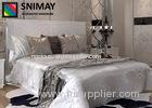 Italian Design Contemporary Wooden Beds / White Wood Double Beds King Size