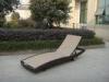 Poolside Rattan Sun Lounger With Powder Coated Aluminium Frame