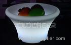 Small NightClub Bar Glow LED Ice Bucket For Drink Beer , White / purple Color