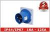 2P+E 3P+E 3P+N+E Nickel Industrial Power Outlet Appliance Inlet Sockets 63A