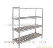 4 Tire Restaurant Storage Stainless Steel Kitchen Shelving With CE
