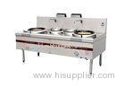 Double Burner Commercial Gas Cooking Range / Gas Cooking Stoves With 2 Sinks