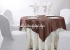 Simple Design Woven High Density Hotel Table Cloth , Beautiful Wedding Tablecloth