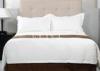 Sateen 100% Cotton Luxury Hotel Bedding Sets 220TC Plain White Single Size or Double Size