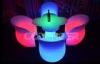 Flower Shape 16 Color rgb led coffee table and chairs nightclub bar furniture