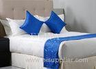 300TC Polycotton Embroidery Luxury Hotel Bed Linen Sets For 5 Star Hotel , Europe Style