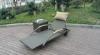 Modern Rattan Sun Lounger , Folding Lounger With Side Tea Table