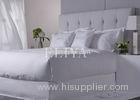 Egyptian Cotton 600TC Hotel Bed Linens / White Solid Hotel Sheet Set Queen Size