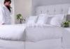 Super White Sateen Pure Cotton Ritz Carlton Hotel Bed Sheets Luxury Hotel Linen Bedding Set