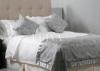 Beautiful White Queen Size Luxury Hotel Bedding Sets with Cotton Embroidery Fabric